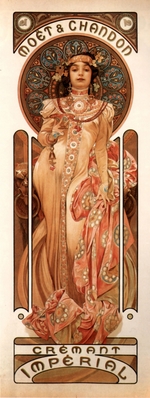 Mucha, Alfons Marie - Werbeplakat für Moet & Chandon Cremant Imperial