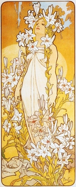Mucha, Alfons Marie - Die Lilie (Aus der Serie Blumen)