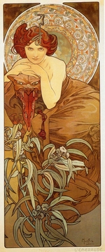 Mucha, Alfons Marie - Smaragd (Aus der Serie Die Edelsteine)