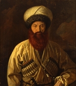 Dmitriew-Mamonow, Emmanuil Alexandrowitsch - Porträt von Imam Schamil (1797-1871)