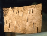 Altrussische Kunst - Birkenrindenurkunde Nr. 200. Selbstbildnis des Knaben Onfim von Nowgorod
