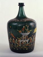Russischer Meister - Eimer-Flasche mit Darstellung der Seeschlacht bei Gangut