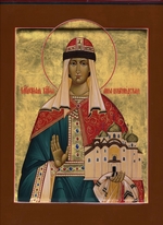 Russische Ikone - Ingegerd von Schweden (Anna von Nowgorod)