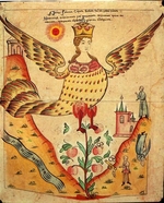 Russischer Meister - Der Paradiesvogel Sirin (Lubok)