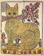 Russischer Meister - Der Kater von Kasan (Lubok)