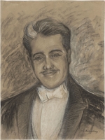 Korowin, Konstantin Alexejewitsch - Porträt von Sergei Djagilew (1872-1929)