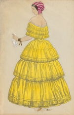 Bakst, Léon - Kostümentwurf zum Ballett Les Papillons von Robert Schumann