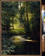 Mjasojedow, Grigori Grigorjewitsch - Frühling. Bach im Wald