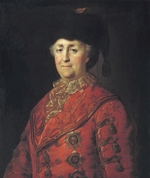 Schibanow, Michail - Porträt der Kaiserin Katharina II. (1729-1796) in Reisekleidung