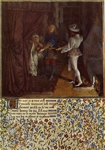 Eyck (d'Eyck), Barthélemy, van - Der Liebesgott raubt das Herz von René. Miniatur aus dem Ritterroman Legende des Königs René