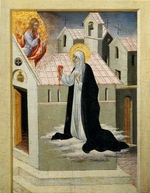 Giovanni di Paolo - Die Heilige Katharina von Siena tauscht ihr Herz mit Christus