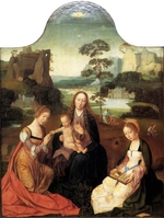 Meister vom Heiligen Blut - Madonna und Kind mit Heiligen Katharina und Barbara