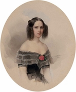 Hau (Gau), Wladimir (Woldemar) Iwanowitsch - Porträt von Natalia Puschkina, die Frau des Dichters Alexander Puschkin