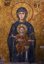 Byzantinischer Meister - Thronende Maria