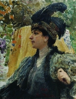 Repin, Ilja Jefimowitsch - Porträt von Malerin Vera Werewkina