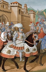 Unbekannter Künstler - Ludwig XII. von Frankreich mit seiner Armee bestraft die Stadt Genua am 24. April 1507