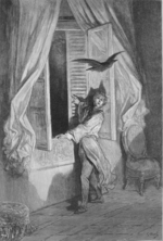 Doré, Gustave - Illustration zum Gedicht Der Rabe von Edgar Allan Poe