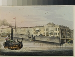 Unbekannter Künstler - Die Englische Uferstrasse in St. Petersburg (Album von Marie Taglioni)