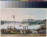 Unbekannter Künstler - Blick auf den Kamenny-Insel-Palast (Kammenoostrowski Schloß) in Sankt Petersburg (Album von Marie Taglioni)