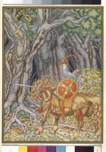 Bilibin, Iwan Jakowlewitsch - Ilja Muromez und der Räuber Nachtigall