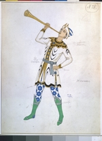 Bilibin, Iwan Jakowlewitsch - Kostümentwurf zur Oper  Die Legende von der unsichtbaren Stadt Kitesch und der Jungfrau Fewronija von N. Rimski-Korsakow