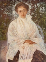 Brodski, Isaak Israilewitsch - Porträt von Schauspielerin Maria Fjodorowna Andrejewa (1868-1953)