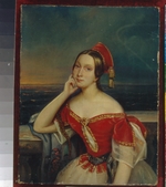 Unbekannter Künstler - Porträt von Balletttänzerin Marie Taglioni (1804-1884)