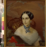 Neff, Timofei Andrejewitsch - Porträt von Natalia Puschkina-Lanskaja, die Frau des Dichters Alexander Puschkin