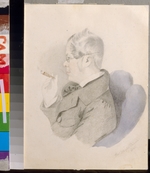 Wright, Thomas - Porträt von Dichter Fürst Pjotr A. Wjasemski (1792-1878) mit Zigarre
