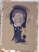 Serow, Valentin Alexandrowitsch - Porträt des Malers Léon Bakst (1866-1924)
