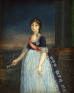 Unbekannter Künstler - Porträt von Großfürstin Anna Fjodorowna (1781-1860), Prinzessin Juliane von Sachsen-Coburg-Saalfeld
