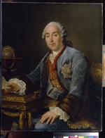 Drouais, François-Hubert - Porträt von Fürst Dmitri Michailowitsch Golizyn (1721-1793)