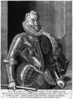 Sadeler, Aegidius - Porträt von Rudolf II. (1552–1612), Kaiser des Heiligen Römischen Reichs in Rüstung