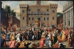 Isaacsz, Pieter - Zorn der römischen Frauen vor dem Kapitol in Rom beim Erscheinen des Jungen Papirius