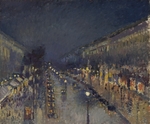 Pissarro, Camille - Boulevard Montmartre bei Nacht