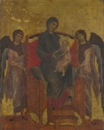 Cimabue, Giovanni - Thronende Madonna mit Kind und zwei Engeln