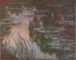 Monet, Claude - Seerosen. Untergehende Sonne