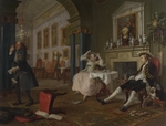 Hogarth, William - Heirat nach der Mode. 2. Tête à Tête