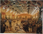 Zichy, Mihály - Ball zu Ehren des Kaisers Alexander II. in den Räumen vom Hauptbahnhof von Helsingfors im September 1863