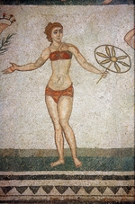 Antike Kunst - Mosaik der Mädchen im Bikini