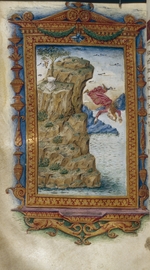 Majorana, Cristoforo - Sappho stürzt sich vom Felsen ins Meer (Illustration für Die Heroides von Ovid)