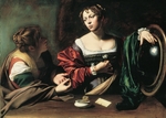 Caravaggio, Michelangelo - Martha tadelt Magdalena