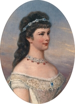 Bitterlich, Richard - Porträt der Kaiserin Elisabeth von Österreich mit Diadem