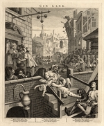 Hogarth, William - Bierstraße und Ginpfad 2 (Beer Street and Gin Lane 2)