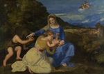 Tizian - Madonna mit dem Kind und dem Johannesknaben (Madonna Aldobrandini)