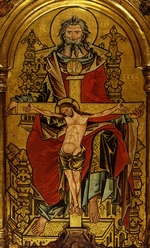 Westfälischer Meister - Altaraufsatz mit dem Gnadenstuhl