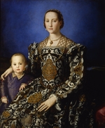 Bronzino, Agnolo - Porträt Eleonora von Toledo (1522-1562), mit dem Sohn Giovanni