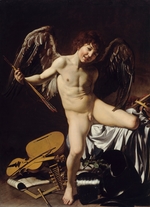 Caravaggio, Michelangelo - Amor als Sieger