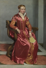 Moroni, Giovan Battista - Bildnis einer Dame (La Dama in Rosso)