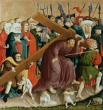Multscher, Hans - Die Kreuztragung Christi. Flügel-Innenseite des Wurzacher Altars